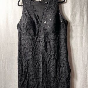 Dressbarn Black Lace Detail Dress